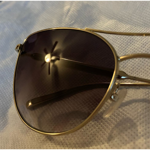 Longchamp Gold cateye sunglasses- missing lens main image 4